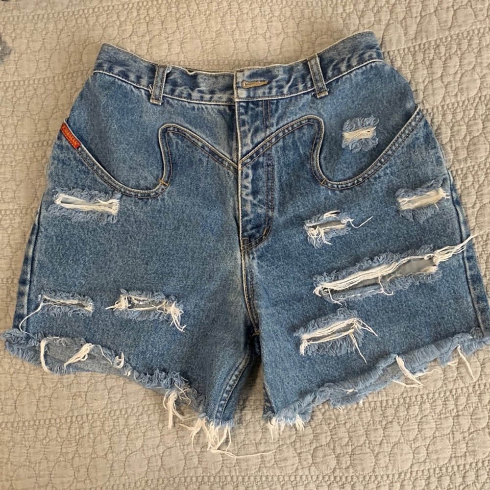 Vintage Denim High Waisted Landman Shorts